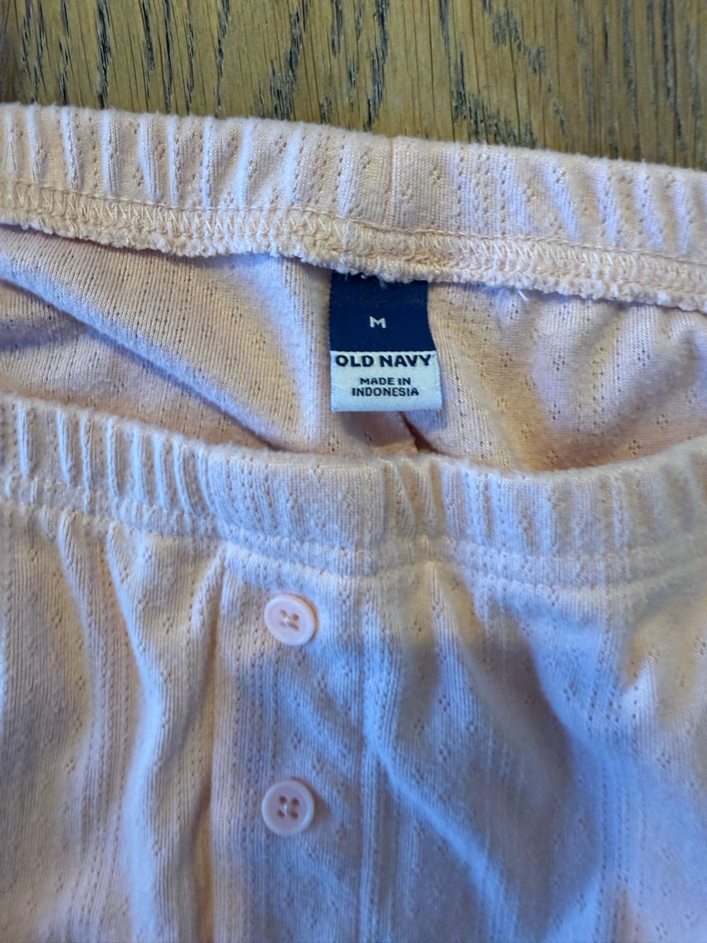Old Navy Pale Pink Ribbed Pajama Pants - Picture 2 of 3